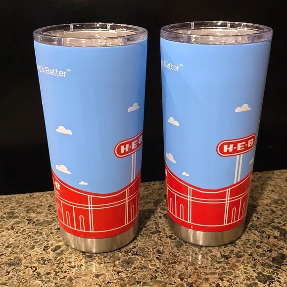 NWT H-E-B Brand Shop Collectible Kodi Store Front Tumbler 22 Oz - Picture 6 of 11